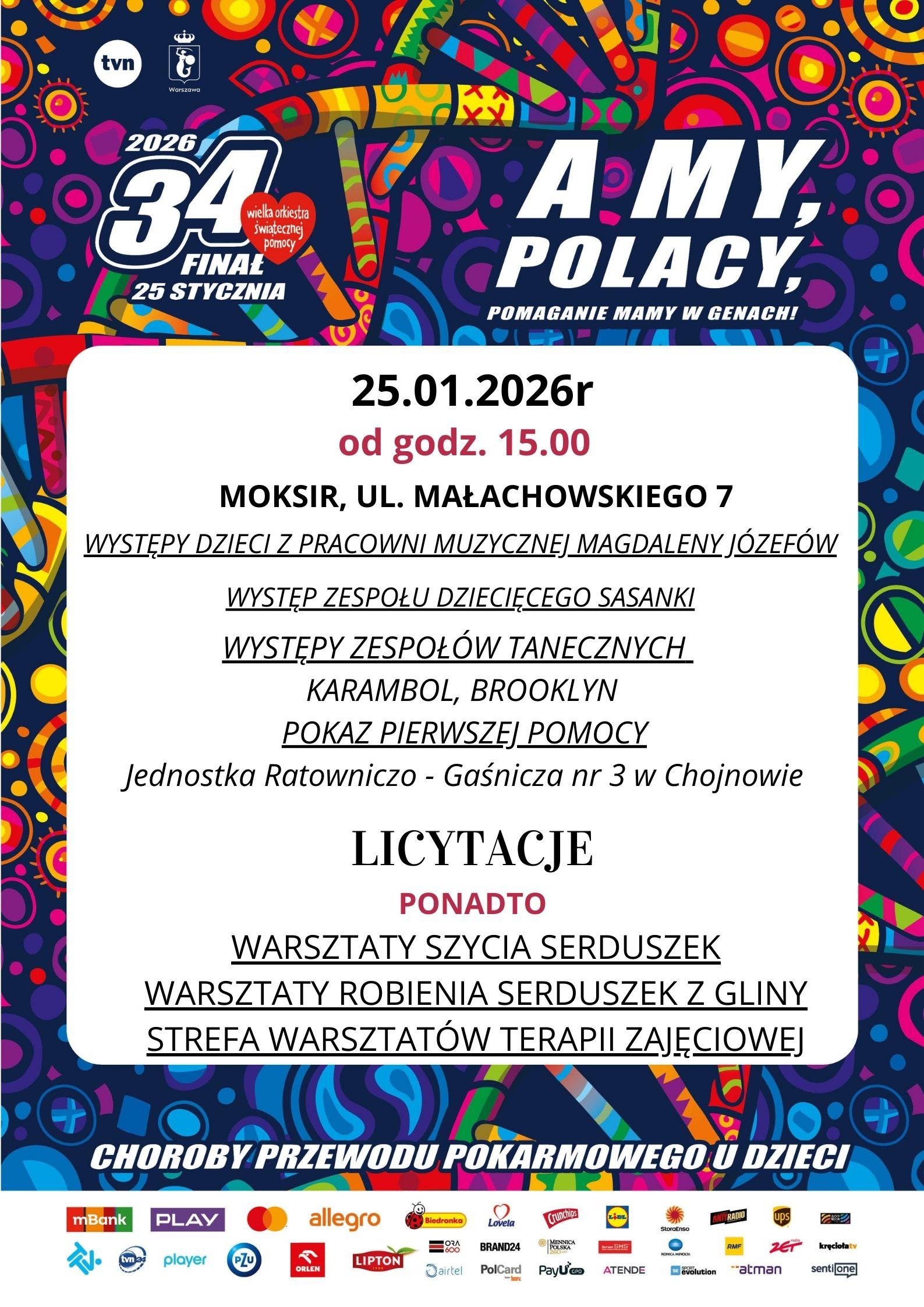 PLAKAT Z GRAFIKĄ WOŚP