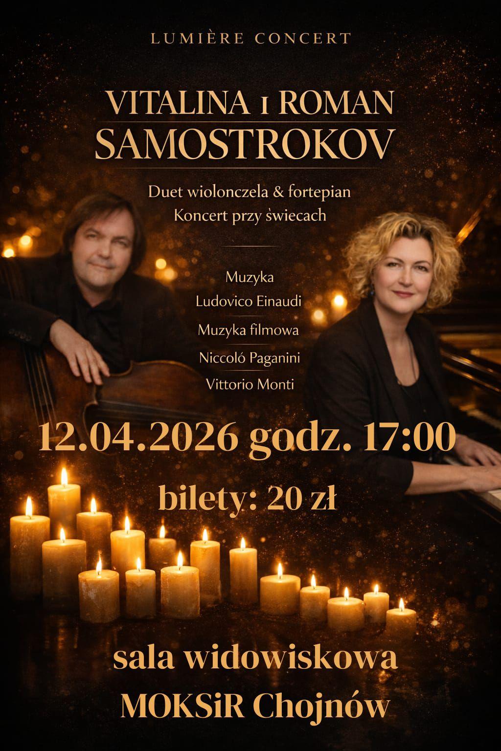 zdjęcie artystów przy świecach z instrumentami