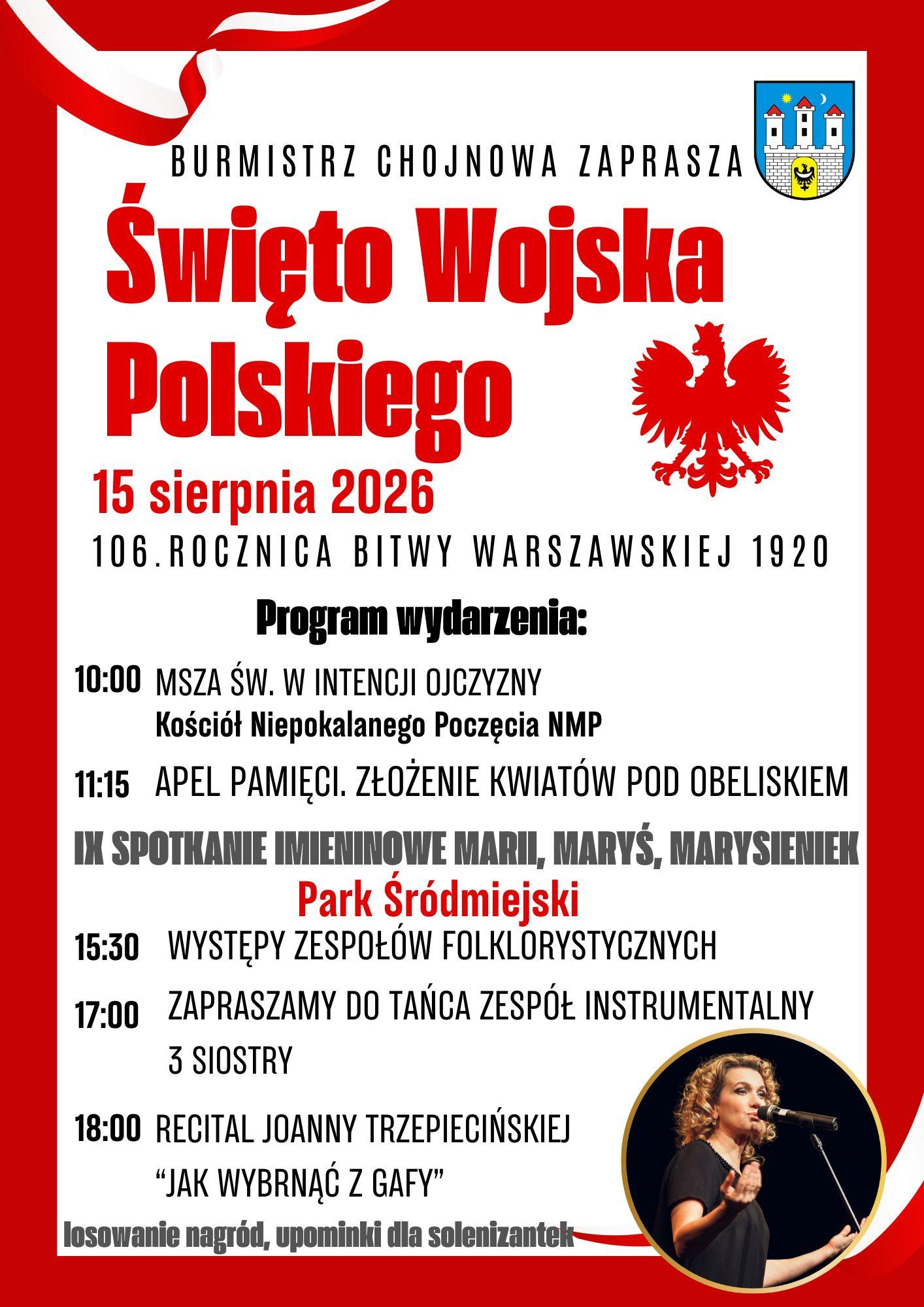 biały czerwony plakat